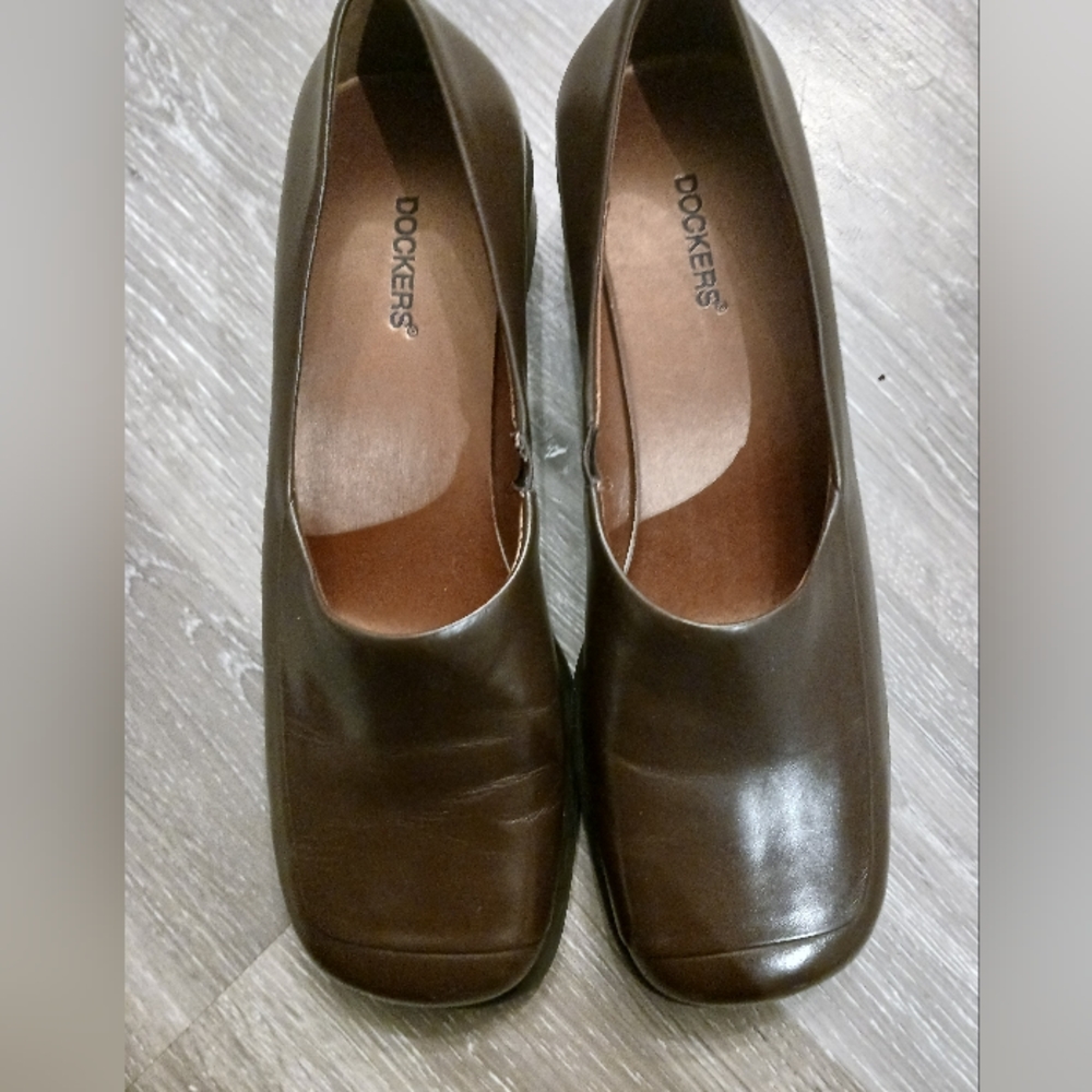 Final $7 Dockers "Slide In Loafers" Sz. 9M Coffee Brown.